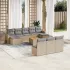 Set canapele de grădină, 11 piese, cu perne, bej, poliratan GartenMobel Dekor