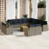 Set mobilier de grădină cu perne, 14 piese, gri, poliratan GartenMobel Dekor