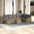 Set canapele de grădină, 9 piese, cu perne, bej, poliratan GartenMobel Dekor