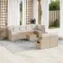 Set mobilier de grădină cu perne, 10 piese, gri, poliratan GartenMobel Dekor