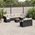 Set mobilier de grădină cu perne, 10 piese, gri, poliratan GartenMobel Dekor