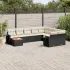 Set mobilier de grădină cu perne, 10 piese, gri, poliratan GartenMobel Dekor