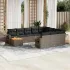 Set canapele de grădină cu perne, 11 piese, negru, poliratan GartenMobel Dekor