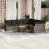 Set canapele de grădină cu perne, 10 piese, negru, poliratan GartenMobel Dekor