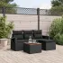 Set canapea de grădină cu perne, 5 piese, gri, poliratan GartenMobel Dekor