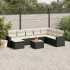 Set canapele de grădină, 9 piese, cu perne, bej, poliratan GartenMobel Dekor