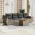 Set mobilier de grădină cu perne, 5 piese, negru, poliratan GartenMobel Dekor