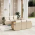 Set canapele de grădină, 7 piese, cu perne, gri, poliratan GartenMobel Dekor