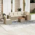 Set canapele de grădină, 7 piese, cu perne, bej, poliratan GartenMobel Dekor