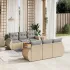 Set canapele de grădină, 7 piese, cu perne, gri, poliratan GartenMobel Dekor