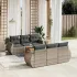 Set canapele de grădină, 7 piese, cu perne, gri, poliratan GartenMobel Dekor