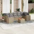 Set canapele de grădină, 8 piese, cu perne, bej, poliratan GartenMobel Dekor