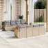Set canapele de grădină, 9 piese, cu perne, bej, poliratan GartenMobel Dekor