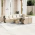 Set canapele de grădină cu perne, 10 piese, negru, poliratan GartenMobel Dekor