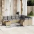 Set canapele de grădină cu perne, 10 piese, negru, poliratan GartenMobel Dekor