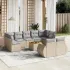 Set canapele de grădină cu perne, 10 piese, negru, poliratan GartenMobel Dekor