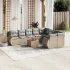 Set canapele de grădină cu perne, 10 piese, negru, poliratan GartenMobel Dekor