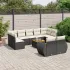 Set canapele de grădină cu perne, 10 piese, negru, poliratan GartenMobel Dekor