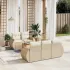 Set mobilier de grădină cu perne, 6 piese, negru, poliratan GartenMobel Dekor