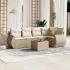 Set canapele de grădină cu perne, 6 piese, bej, poliratan GartenMobel Dekor