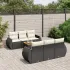 Set canapele de grădină, 7 piese, cu perne, gri, poliratan GartenMobel Dekor