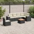 Set canapele de grădină, 7 piese, cu perne, bej, poliratan GartenMobel Dekor