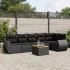 Set canapele de grădină, 7 piese, cu perne, gri, poliratan GartenMobel Dekor
