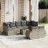 Set canapele de grădină cu perne, 10 piese, negru, poliratan GartenMobel Dekor