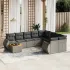 Set canapele de grădină cu perne, 10 piese, negru, poliratan GartenMobel Dekor