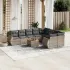 Set canapele de grădină cu perne, 10 piese, negru, poliratan GartenMobel Dekor