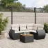 Set mobilier de grădină cu perne, 5 piese, negru, poliratan GartenMobel Dekor