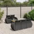 Set mobilier de grădină cu perne, 6 piese, negru, poliratan GartenMobel Dekor