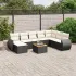 Set canapele de grădină, 9 piese, cu perne, bej, poliratan GartenMobel Dekor