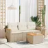 Set mobilier de grădină cu perne, 4 piese, negru, poliratan GartenMobel Dekor