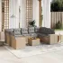Set canapele de grădină cu perne, 10 piese, bej, poliratan GartenMobel Dekor