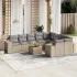 Set canapele de grădină cu perne, 10 piese, negru, poliratan GartenMobel Dekor