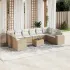 Set canapele de grădină cu perne, 11 piese, bej, poliratan GartenMobel Dekor