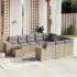Set canapele de grădină cu perne, 11 piese, negru, poliratan GartenMobel Dekor