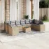 Set canapele de grădină cu perne, 11 piese, bej, poliratan GartenMobel Dekor