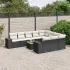 Set canapele de grădină cu perne, 11 piese, gri, poliratan GartenMobel Dekor