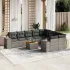 Set canapele de grădină cu perne, 10 piese, negru, poliratan GartenMobel Dekor