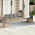 Set mobilier grădină cu perne, 6 piese, gri, poliratan GartenMobel Dekor