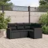 Set canapele de grădină, 4 piese, cu perne, bej, poliratan GartenMobel Dekor
