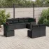 Set mobilier de grădină cu perne, 8 piese, negru, poliratan GartenMobel Dekor