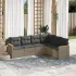Set mobilier de grădină cu perne, 6 piese, negru, poliratan GartenMobel Dekor