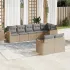 Set canapele de grădină, 8 piese, cu perne, bej, poliratan GartenMobel Dekor
