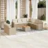 Set mobilier de grădină cu perne, 10 piese, gri, poliratan GartenMobel Dekor