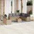 Set mobilier de grădină cu perne, 10 piese, gri, poliratan GartenMobel Dekor