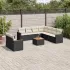 Set mobilier de grădină cu perne, 10 piese, gri, poliratan GartenMobel Dekor