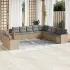 Set canapele de grădină cu perne, 11 piese, bej, poliratan GartenMobel Dekor